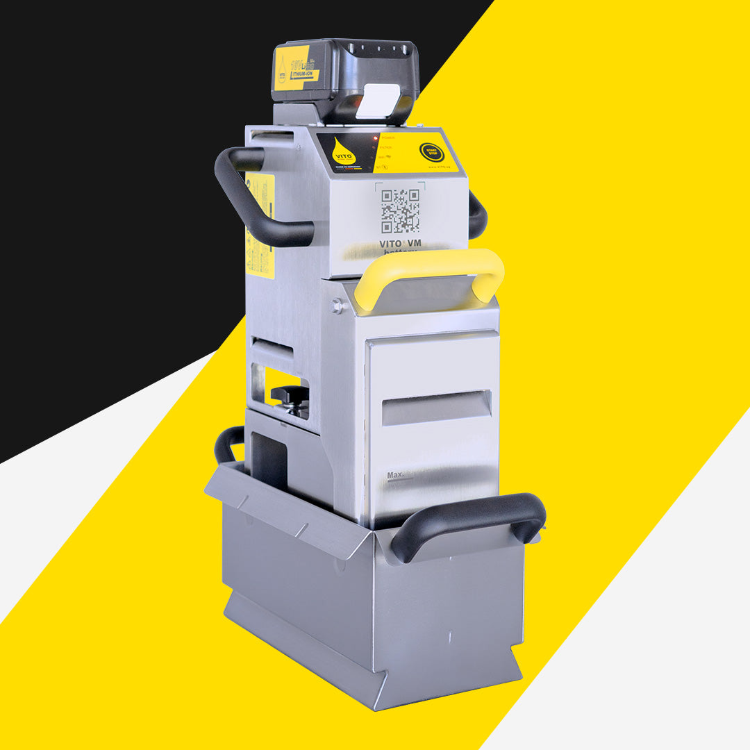 VITO VM Battery è ideale da 1 a 3 friggitrici fino a 20 litri di capacità (quantità residuo: leggero/medio)