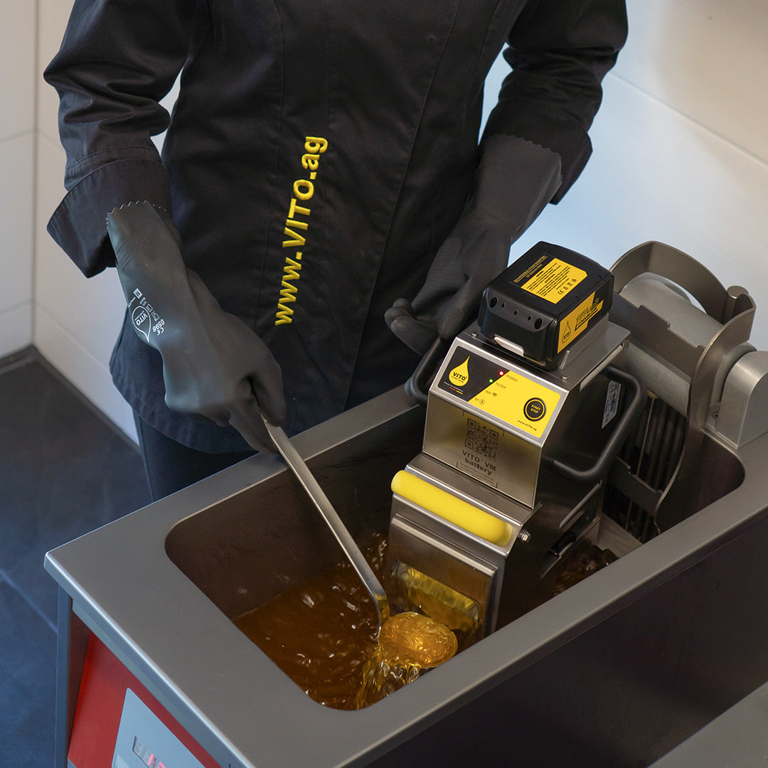 VITO VM Battery ist ideal für 1 bis 3 Fritteusen bis 20 Liter Fassungsvermögen – schnurlos/wiederaufladbar